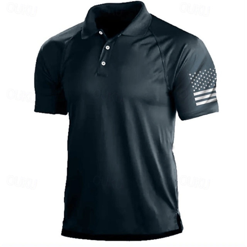 3D Print USA Flag Pattern Polo - Golf Equipment Cheap review and price