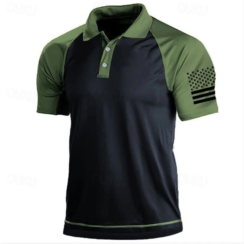 3D Print USA Flag Pattern Polo - Golf Equipment Cheap review and price