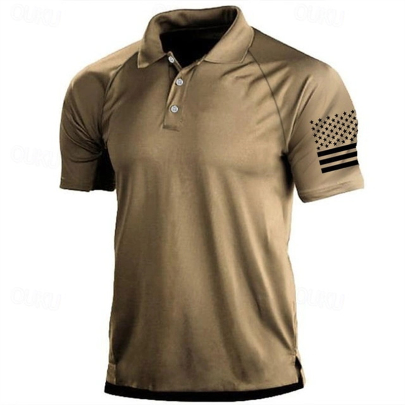 3D Print USA Flag Pattern Polo - Golf Equipment Cheap review and price
