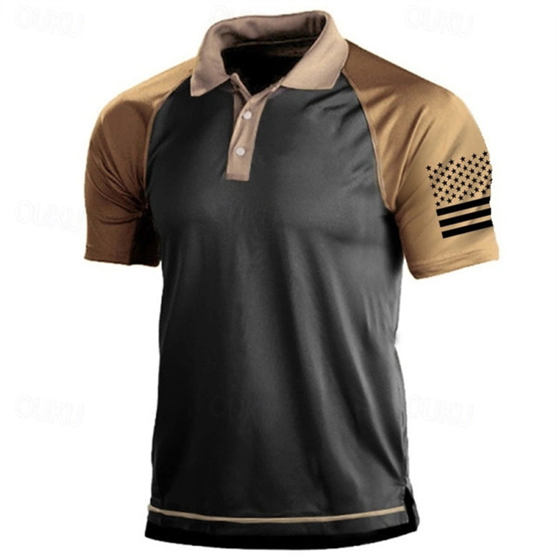 3D Print USA Flag Pattern Polo - Golf Equipment Cheap review and price